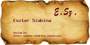 Eszter Szabina névjegykártya